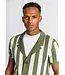 Green White Romeo Full Button Knit