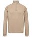 BRUUN & STENGADE Beige Ilario 1/4 Zip Sweater