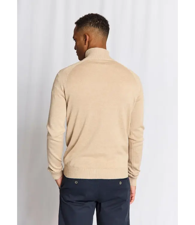 Beige Ilario 1/4 Zip Sweater