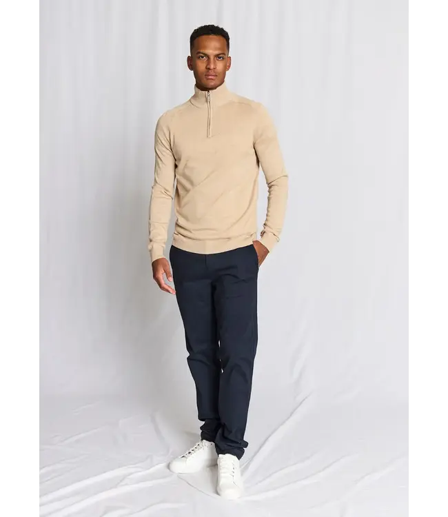Beige Ilario 1/4 Zip Sweater