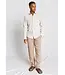 Modern Fit Sand White Burgos Striped Shirt