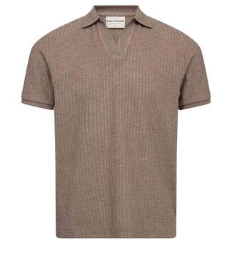 BRUUN & STENGADE Mink Self Striped Santino Polo