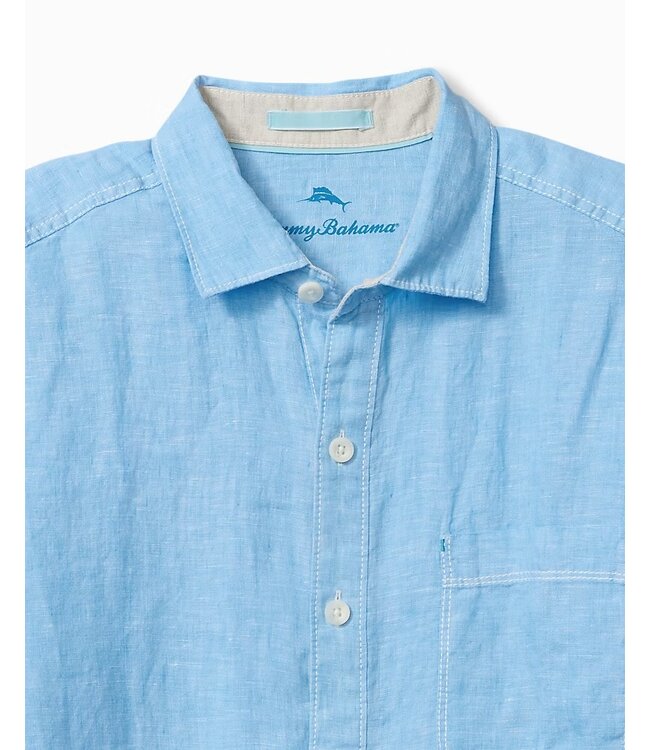 Classic Fit Glass Bead Blue Paradise Breezer Shirt