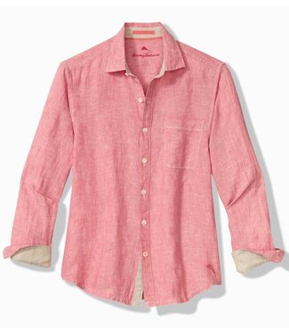 TOMMY BAHAMA Classic Fit Red Sunset Paradise Breezer Shirt