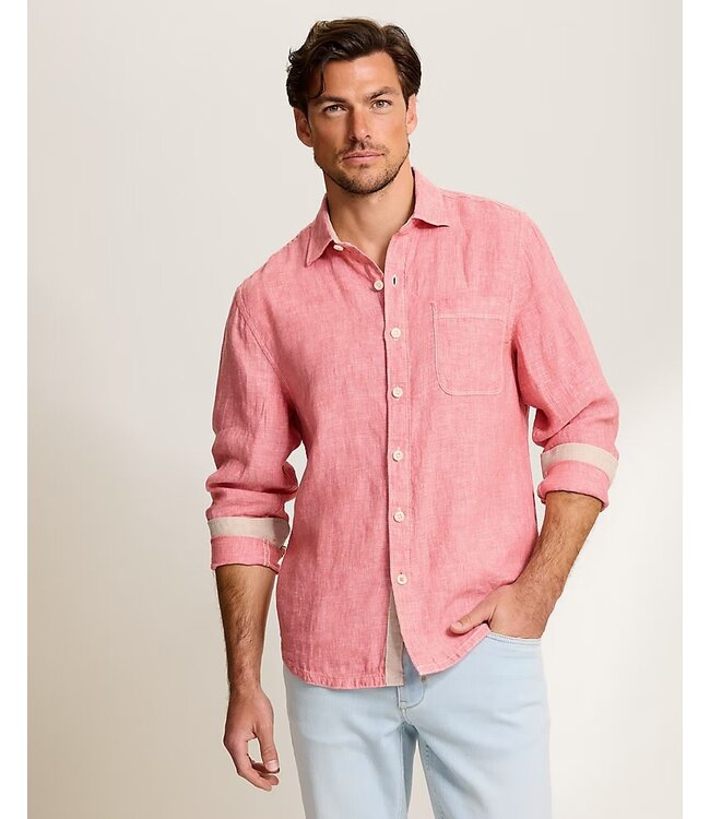 Classic Fit Red Sunset Paradise Breezer Shirt