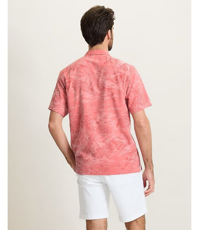 Classic Fit Red Suns Coastal Ease Palm Shirt