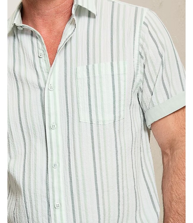 Classic Fit Dusty Sage Nova Wave Stripe Shirt