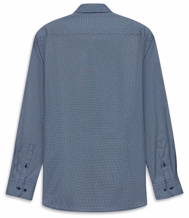 Modern Fit Navy Printed Shirt