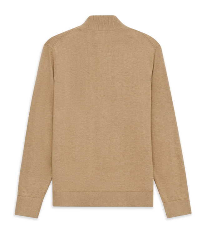 Tan Full Zip Sweater
