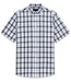 Modern Fit Blue Tan Plaid Shirt