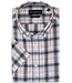 Modern Fit Blue Tan Plaid Shirt