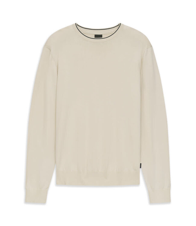 Ecru with Black Trim Sweater