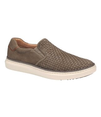 JOHNSTON & MURPHY Taupe Tumbled Nubuck Slip-On Shoes
