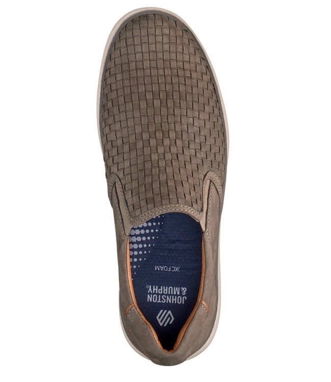 Taupe Tumbled Nubuck Slip-On Shoes