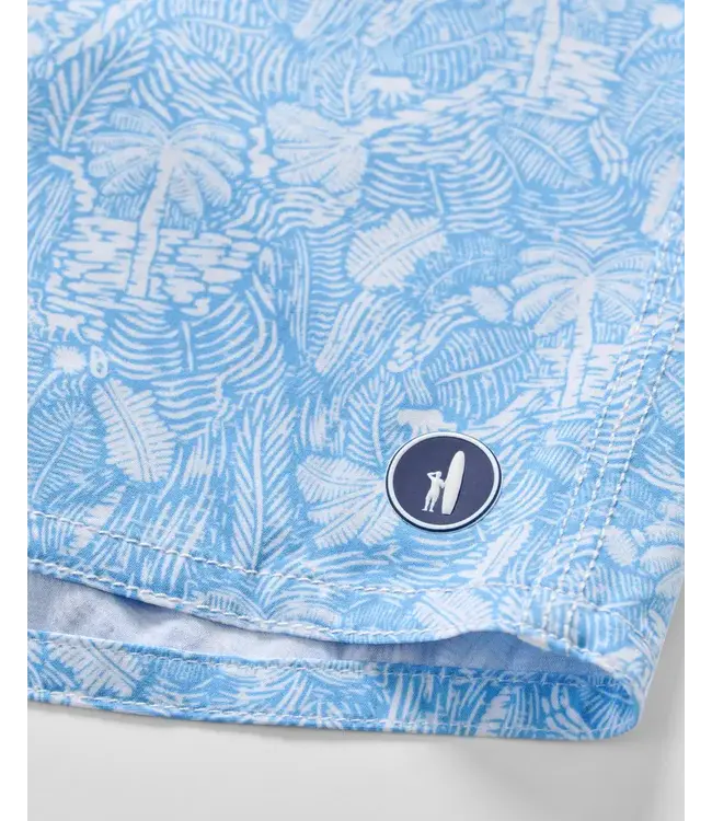 Malibu Blue Swingin Swim Trunks