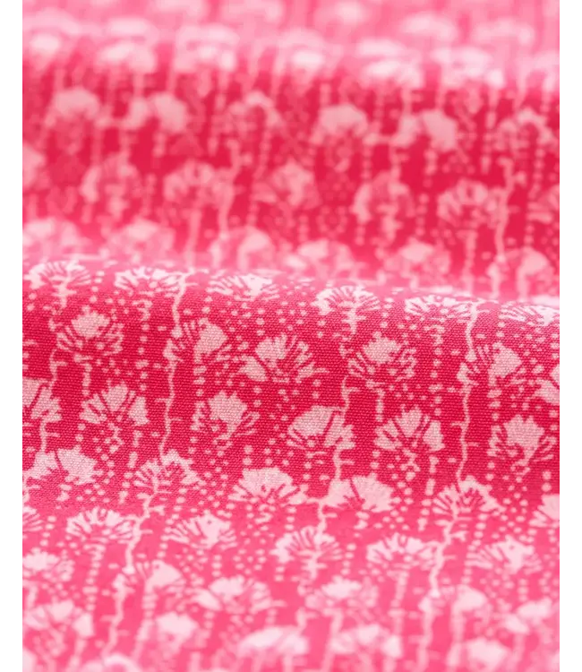 Dahlia Red Scallop Swim Trunks