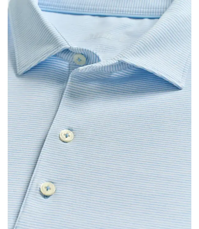 Gulf Blue Striped Lyndonn Polo
