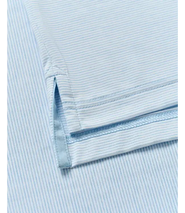 Gulf Blue Striped Lyndonn Polo