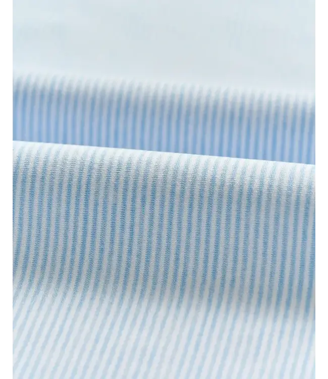 Gulf Blue Striped Lyndonn Polo