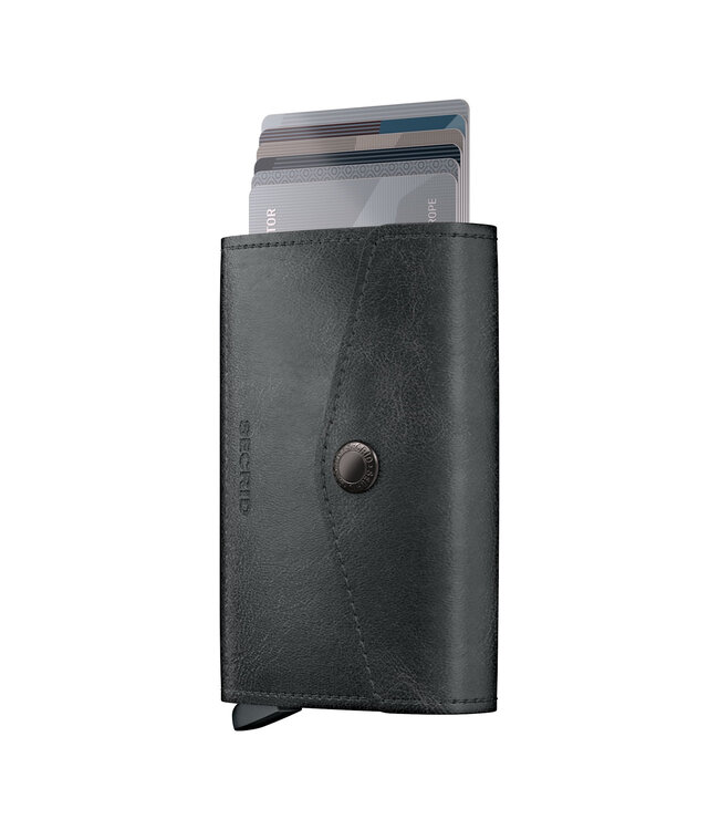 Black Vintage Envelope Wallet