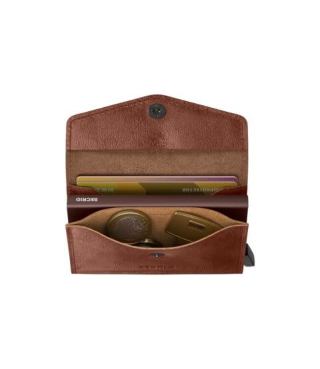 Cognac Vintage Envelope Wallet