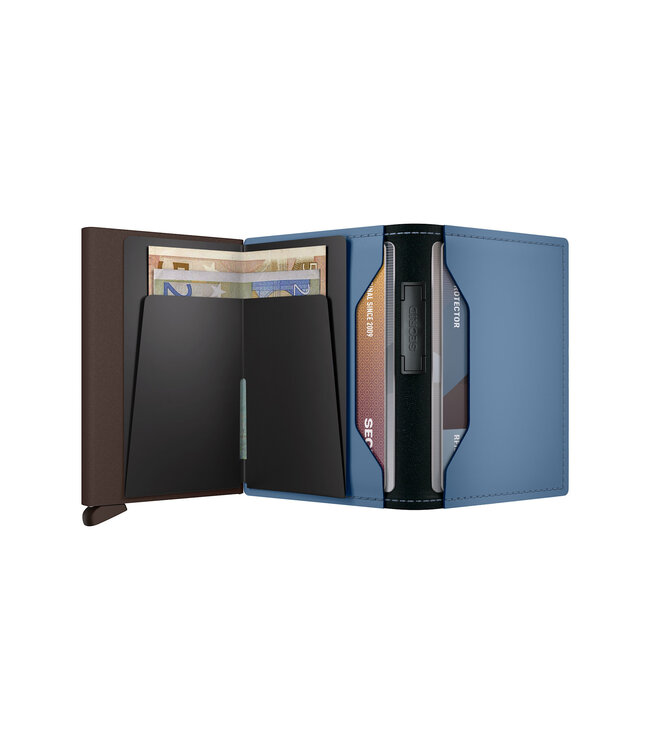 Steel Blue/Brown Matte Bandwallet