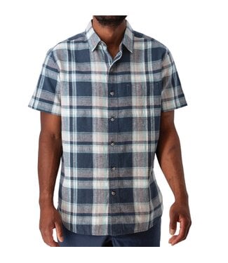 OLD RANCH Classic  Fit Navy Plaid Porter Shirt
