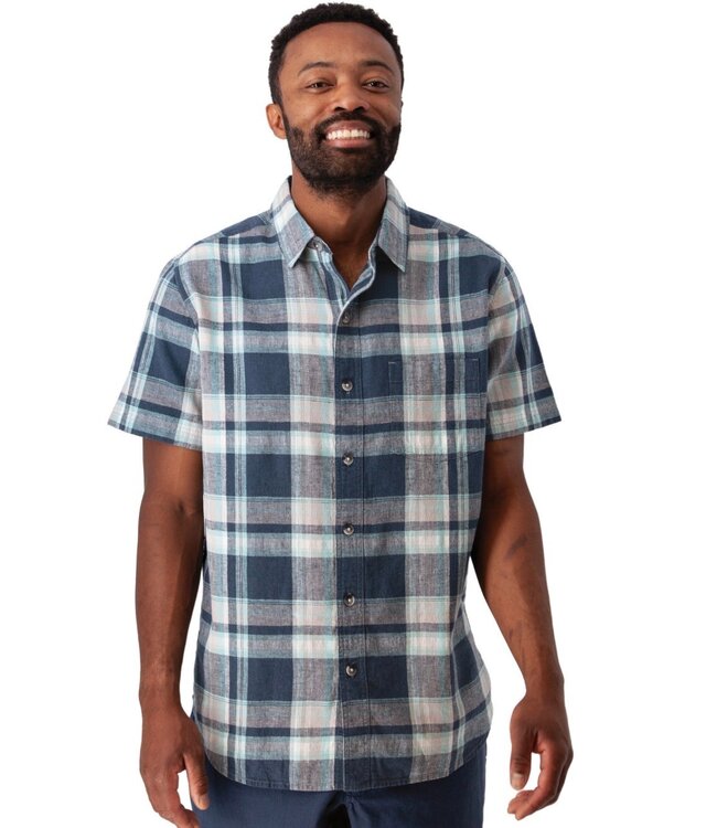 Classic  Fit Navy Plaid Porter Shirt