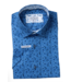 Modern Fit Mid Blue Print Shirt