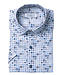 7 DOWNIE Modern Fit Tan Blue Print Shirt