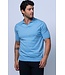 7 DOWNIE Blue Johnnie Collar Verona Polo