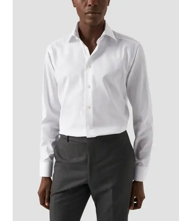 Super Slim Fit White Twill Shirt