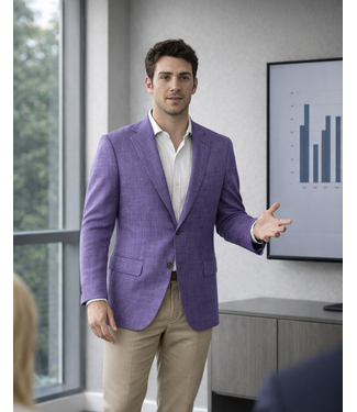 PAUL BETENLY Modern Fit Mid Mauve Sport Coat