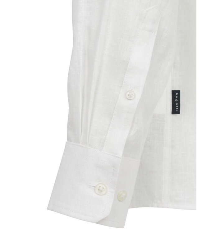 Modern Fit Off White Linen Shirt