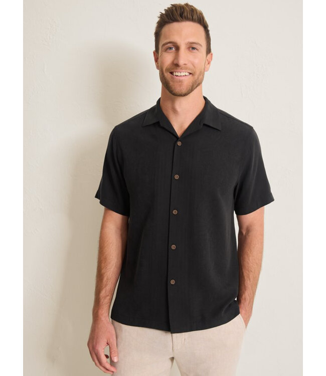 Classic Fit Black Maui Border Shirt
