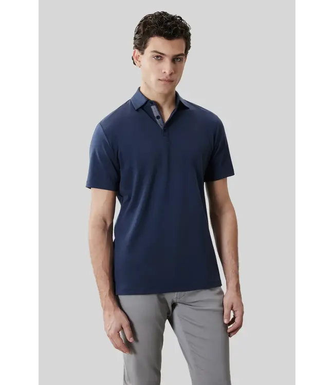 Blue Night Georgia Herringbone Polo