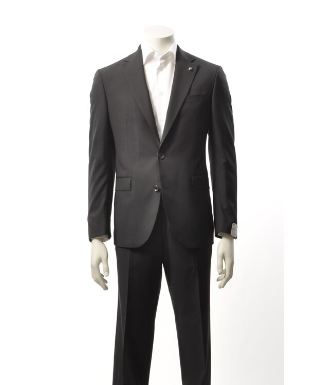 Modern Fit Black Neat Pattern Suit
