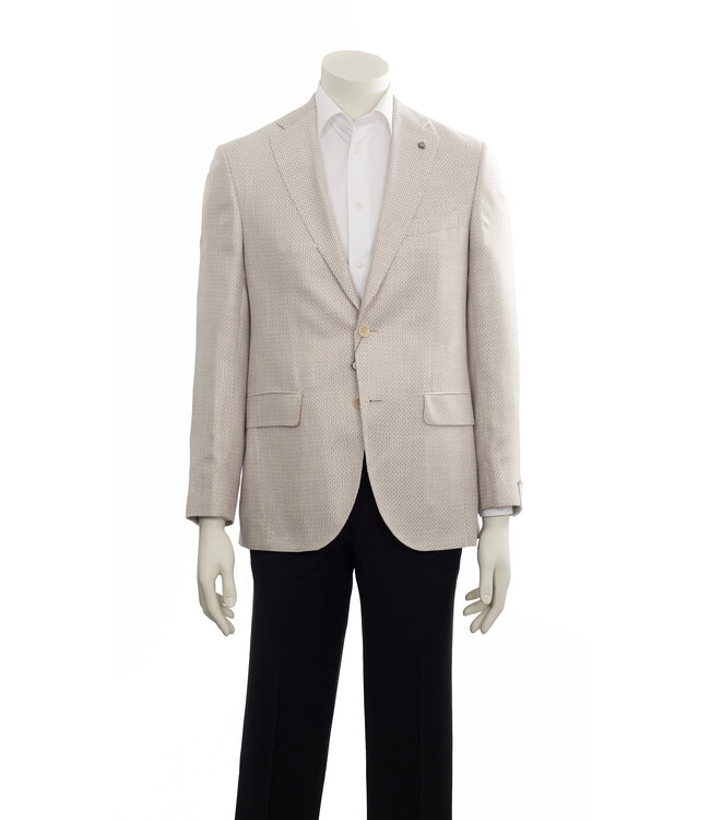 Modern Fit Beige Grey Sport Coat