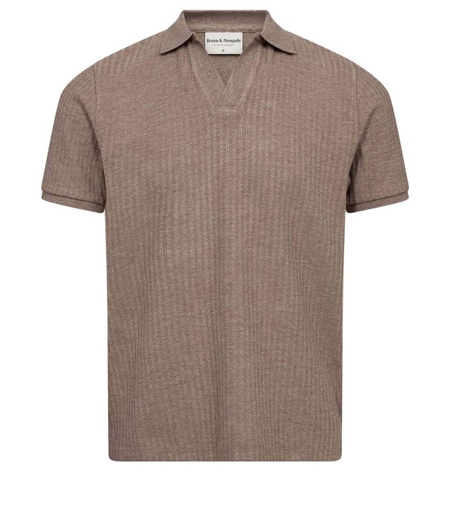 Mink Self Striped Santino Polo