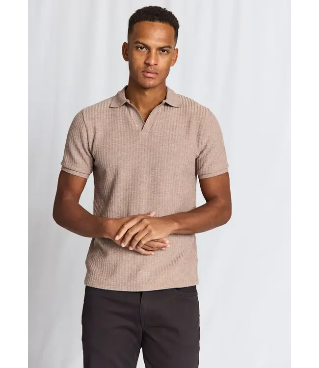 Mink Self Striped Santino Polo