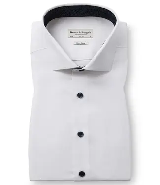 BRUUN & STENGADE Slim Fit White Wohleben Shirt