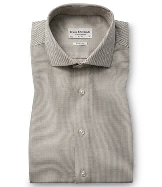 BRUUN & STENGADE Slim Fit Grey Seymour Shirt