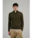 Brown Simbel Cable 1/4 Zip Sweater