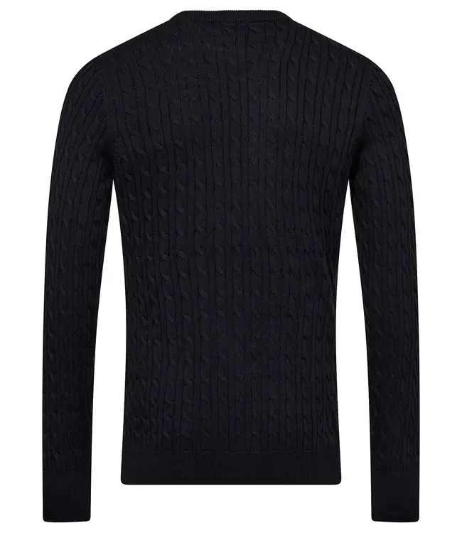 Navy Guizchou Cable Sweater
