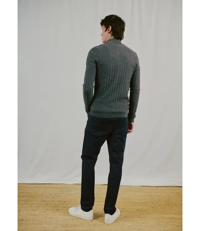 Grey Mastor Full Zip Sweater