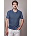 Mid Blue Johnnie Collar Polo Sweater