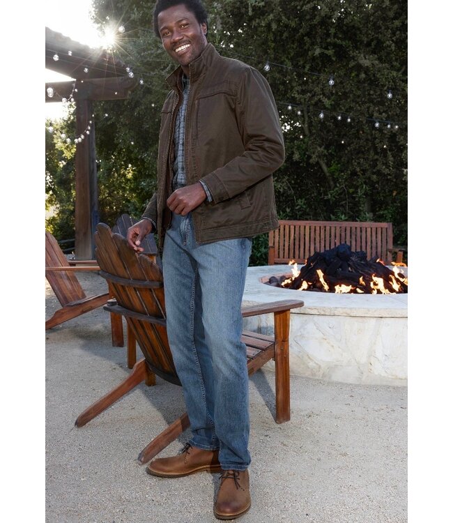 Brown Waxed Cotton Bomber