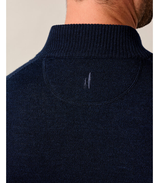 Navy Raynor 1/4 Zip Sweater