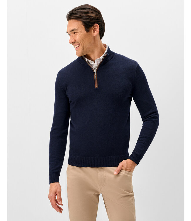 Navy Raynor 1/4 Zip Sweater