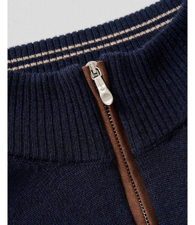 Navy Raynor 1/4 Zip Sweater